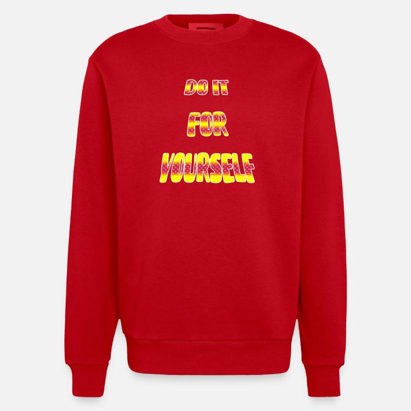 Fais-le étoile - Sweat bio épais oversize fabriqué en UE - rouge