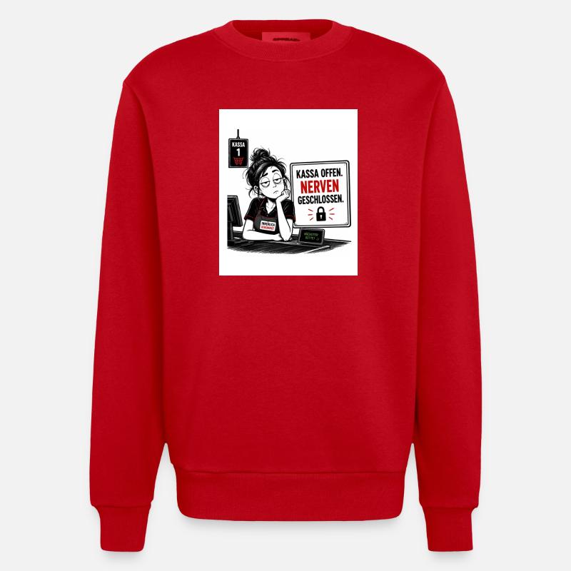 Innerlich gekündigt - Heavyweight Oversized Organic Crew Neck Made in EU - Rot