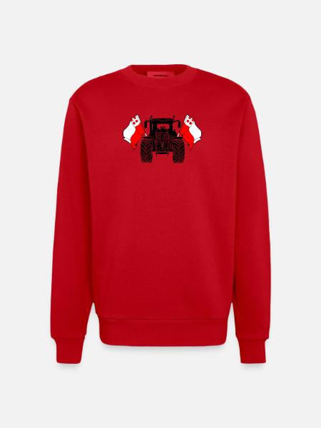 Utrecht_Tractor_Pride - Heavyweight Oversized Organic Crew Neck Made in EU - red
