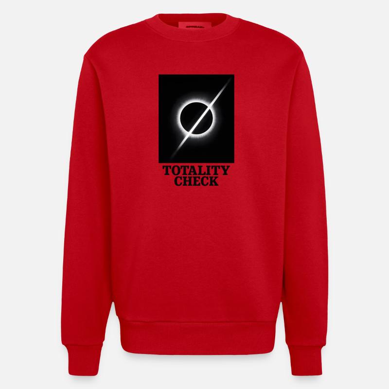Totalität geprüft | Eclipse - Heavyweight Oversized Organic Crew Neck Made in EU - Rot