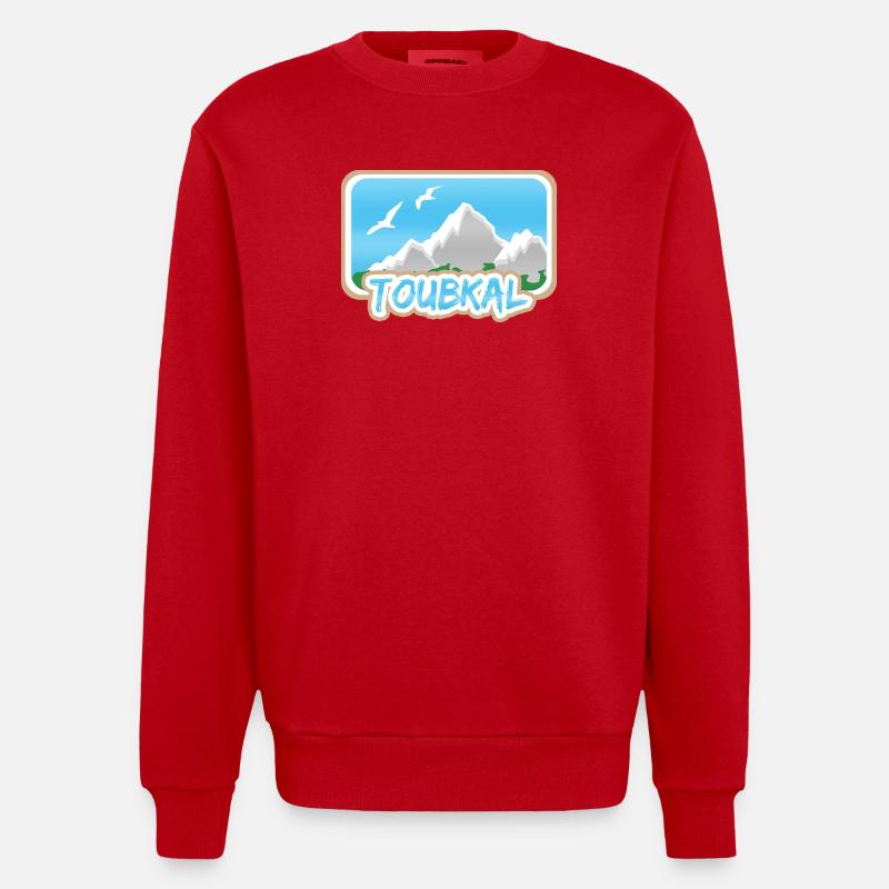 Toubkal - Sweat bio épais oversize fabriqué en UE - rouge