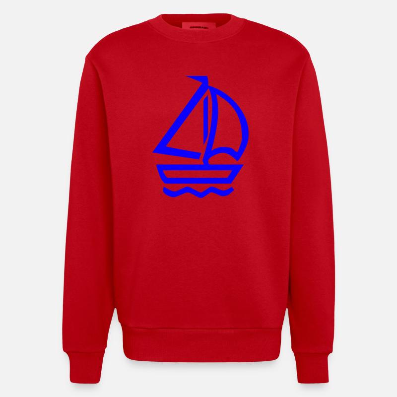 Voile - Sweat bio épais oversize fabriqué en UE - rouge