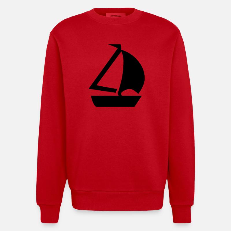 Sail - Heavyweight Oversized Organic Crew Neck Made in EU - red