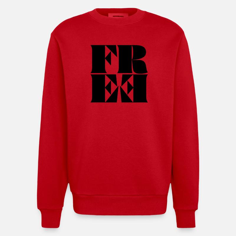 FREE - Heavyweight Oversized Organic Crew Neck Made in EU - Rot