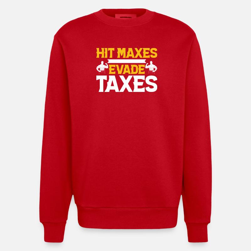 Krafttempel Stil: Max-Power Humor - Heavyweight Oversized Organic Crew Neck Made in EU - Rot
