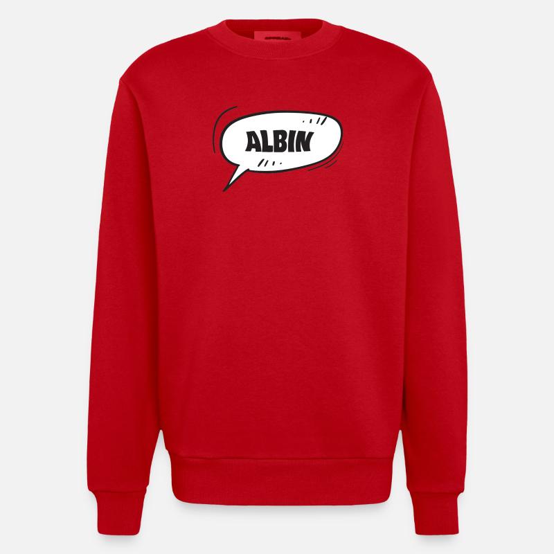 Albin - Heavyweight Oversized Organic Crew Neck Made in EU - Rot