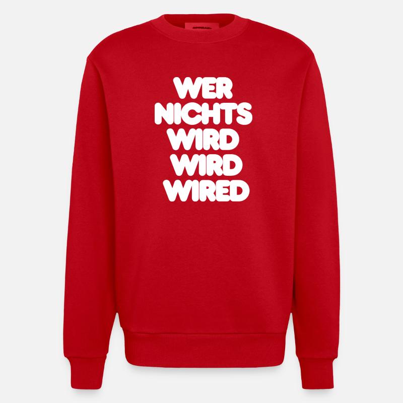 , WEISER SPRUCH, REALITY - Heavyweight Oversized Organic Crew Neck Made in EU - Rot