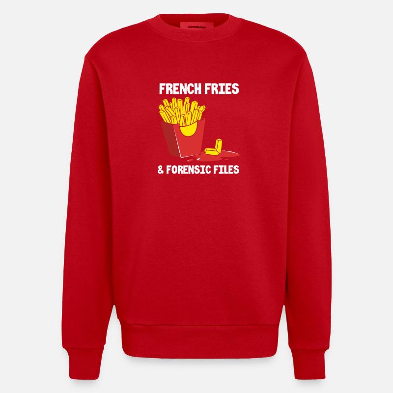 Forensik Forensiker - Heavyweight Oversized Organic Crew Neck Made in EU - Rot