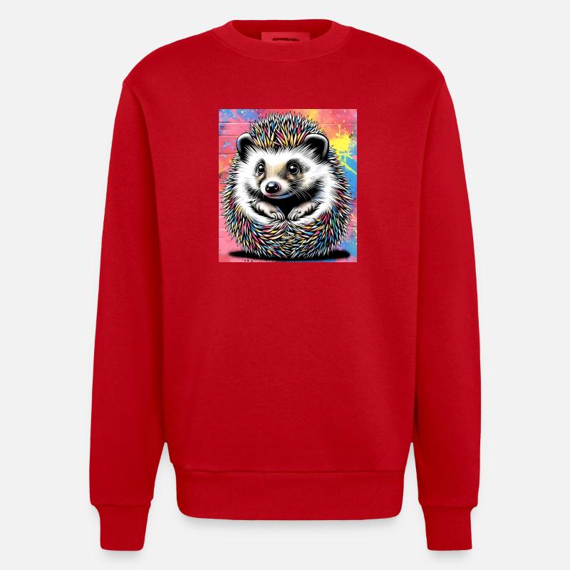 Igel - Heavyweight Oversized Organic Crew Neck Made in EU - Rot