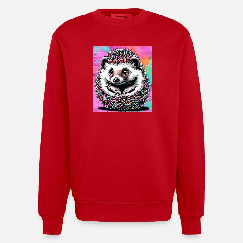 Igel - Heavyweight Oversized Organic Crew Neck Made in EU - Rot