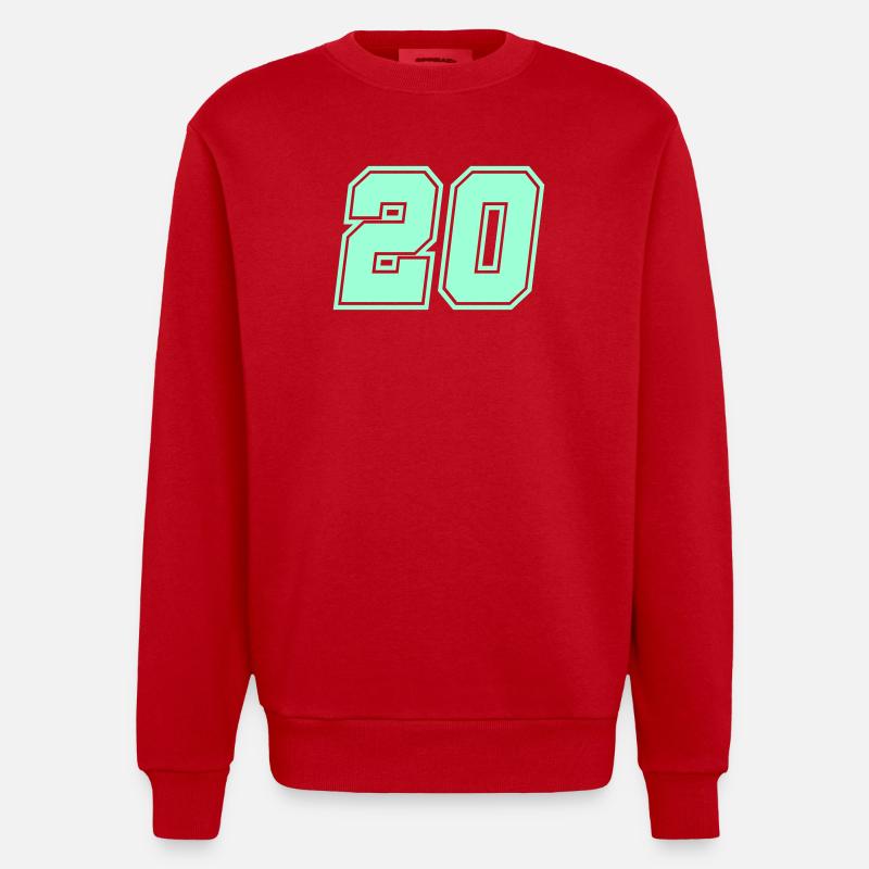 20- - Sweat bio épais oversize fabriqué en UE - rouge