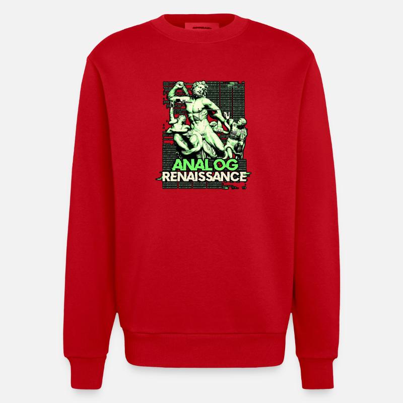 Analog Renaissance - Heavyweight Oversized Organic Crew Neck Made in EU - Rot