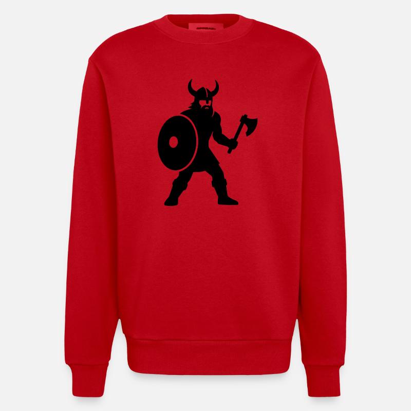 Wikinger - Heavyweight Oversized Organic Crew Neck Made in EU - Rot