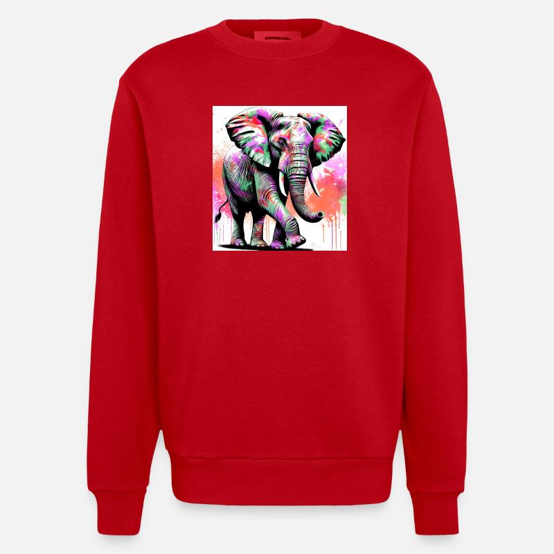 Elefant - Heavyweight Oversized Organic Crew Neck Made in EU - Rot