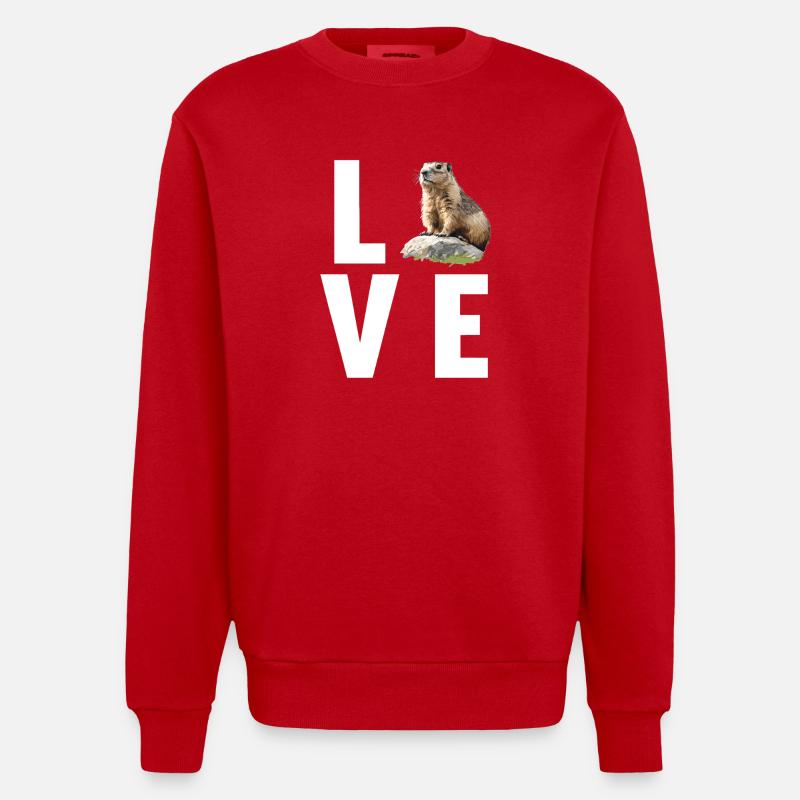 Marmottes Marmotte - Sweat bio épais oversize fabriqué en UE - rouge