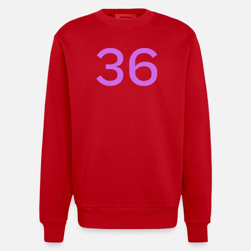 36 - Sweat bio épais oversize fabriqué en UE - rouge