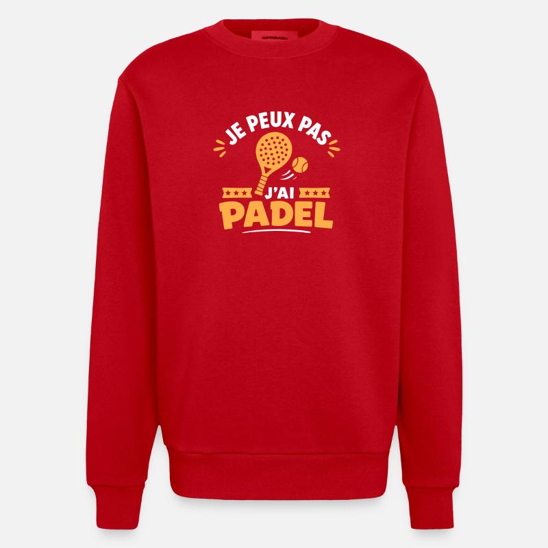 Padel - Sweat bio épais oversize fabriqué en UE - rouge