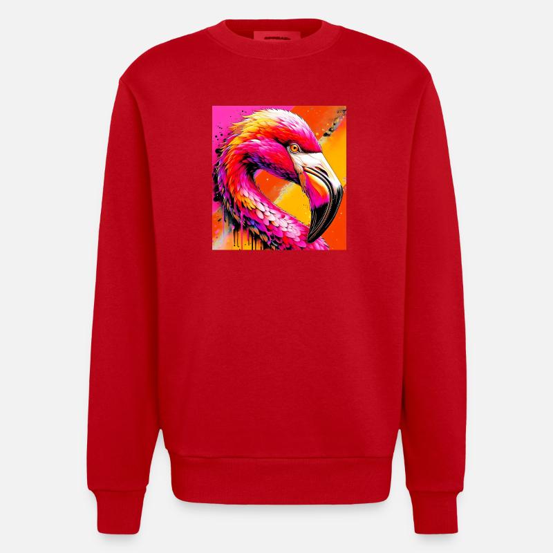 Flamant - Sweat bio épais oversize fabriqué en UE - rouge