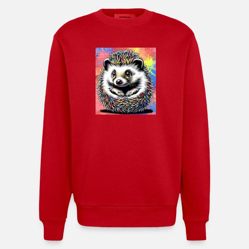 Igel - Heavyweight Oversized Organic Crew Neck Made in EU - Rot
