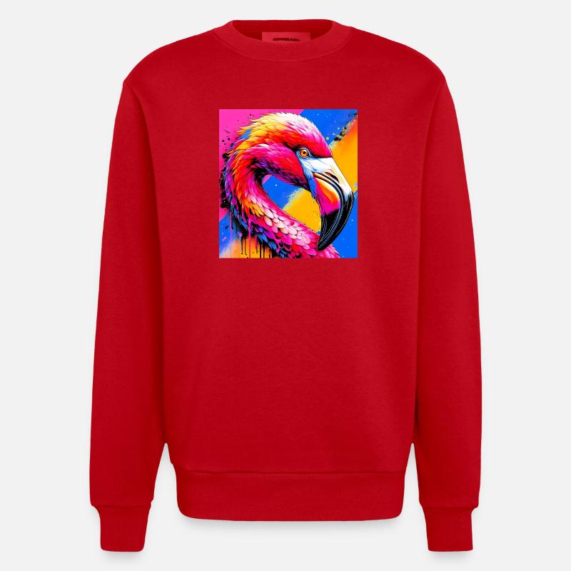 Flamant - Sweat bio épais oversize fabriqué en UE - rouge