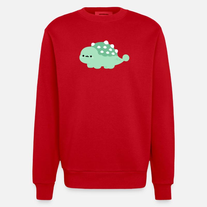 Ankylosaurus Annie - Sweat bio épais oversize fabriqué en UE - rouge