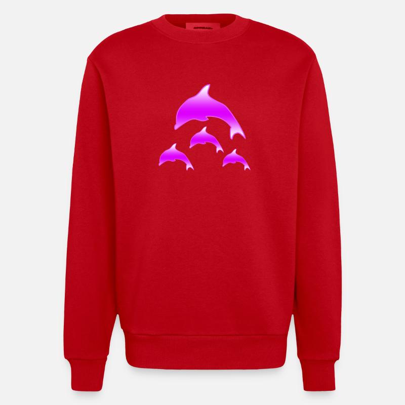 Delfine - Heavyweight Oversized Organic Crew Neck Made in EU - Rot