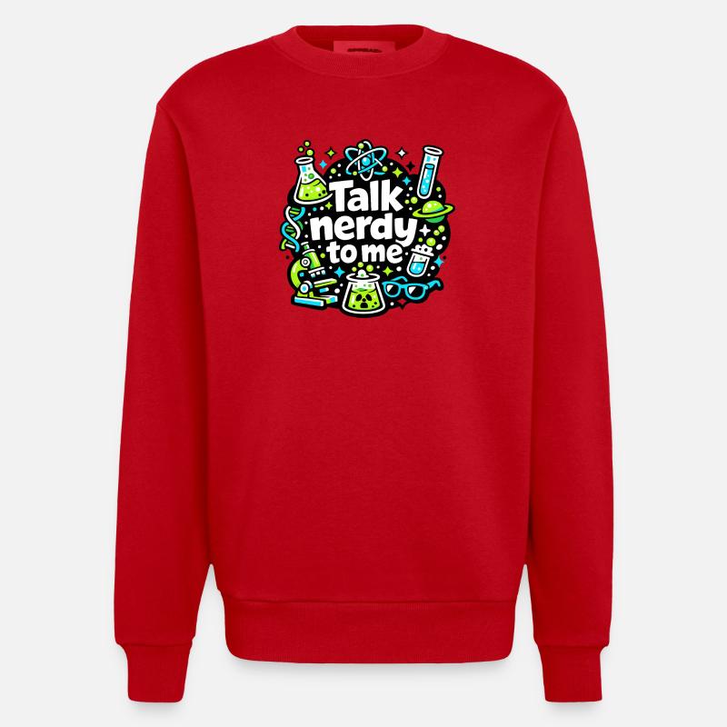 Parlez-moi de design geek - Sweat bio épais oversize fabriqué en UE - rouge