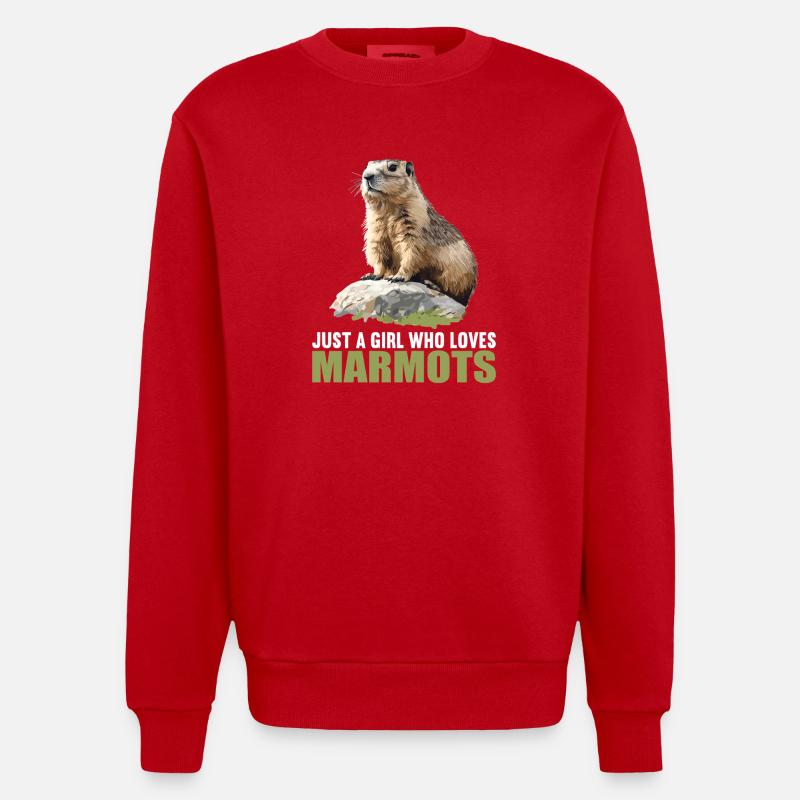 Marmottes Marmotte - Sweat bio épais oversize fabriqué en UE - rouge