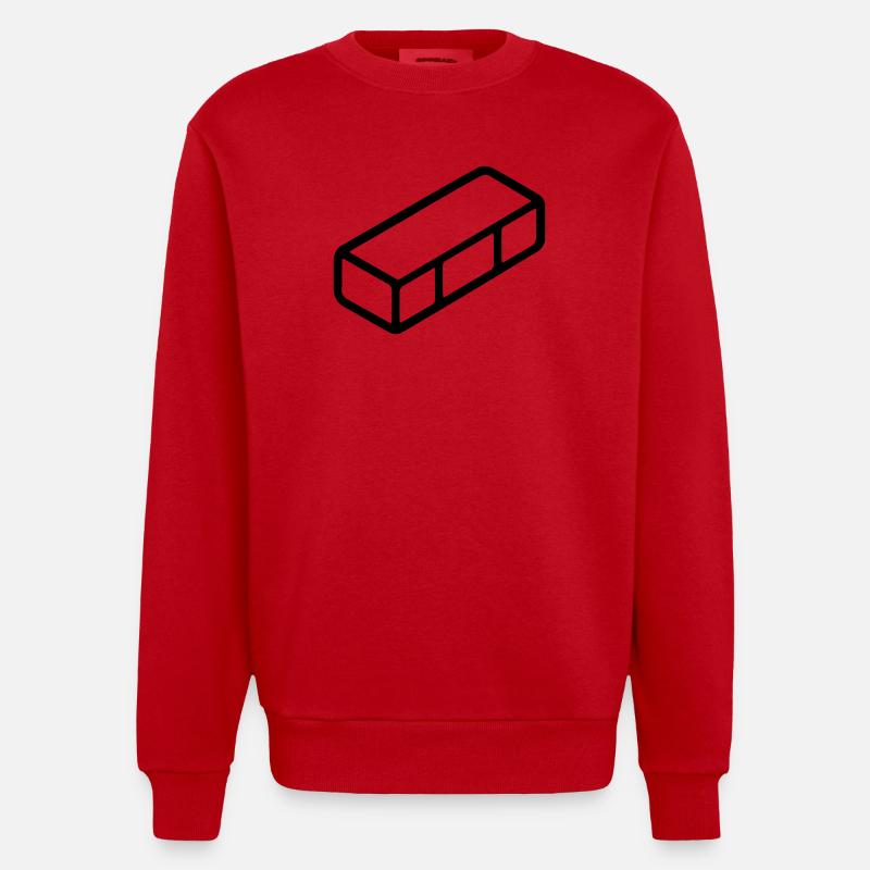 Ziegel - Heavyweight Oversized Organic Crew Neck Made in EU - Rot