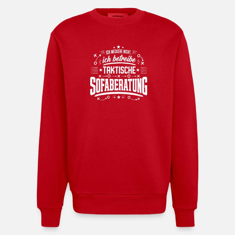 Taktische Sofaberatung - Heavyweight Oversized Organic Crew Neck Made in EU - Rot