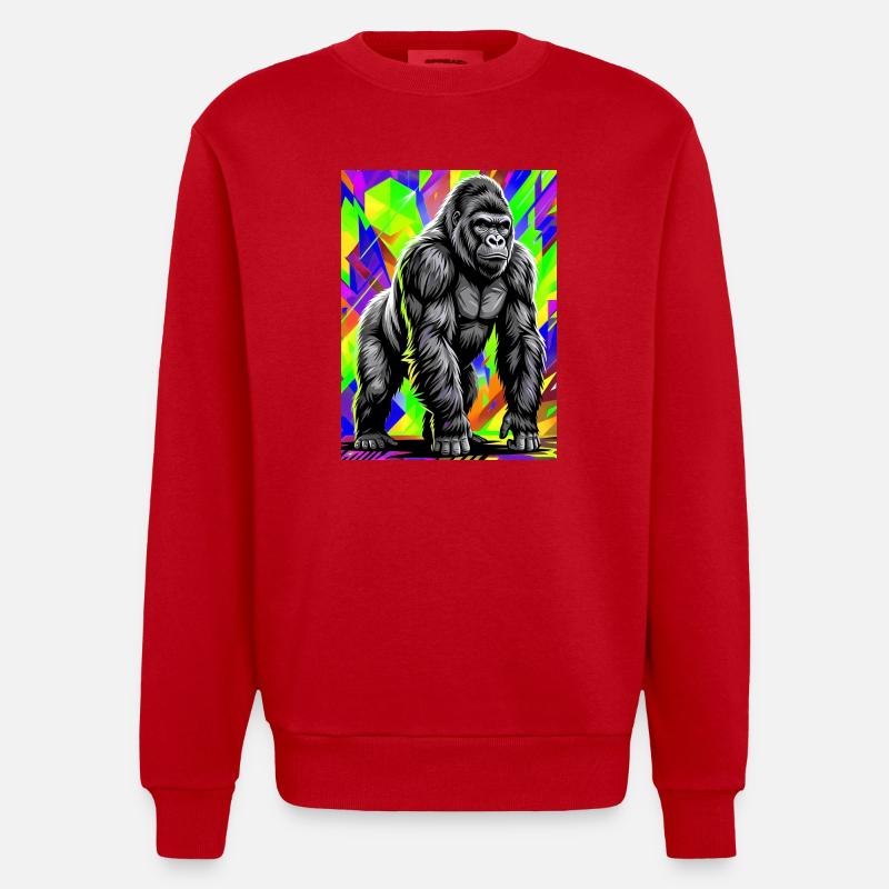 gorille - Sweat bio épais oversize fabriqué en UE - rouge