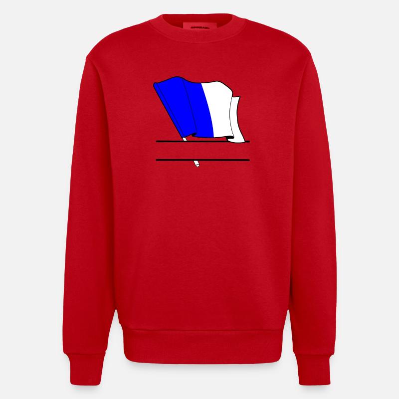 Drapeau Personnalisé de Spa - Sweat bio épais oversize fabriqué en UE - rouge