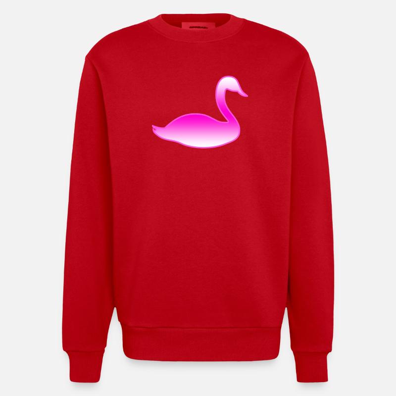 cygne - Sweat bio épais oversize fabriqué en UE - rouge