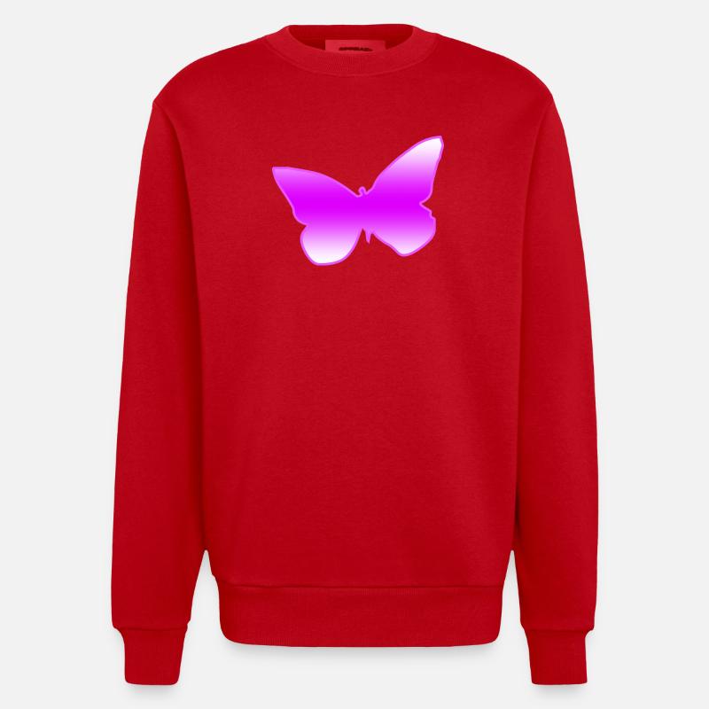 Papillon - Sweat bio épais oversize fabriqué en UE - rouge