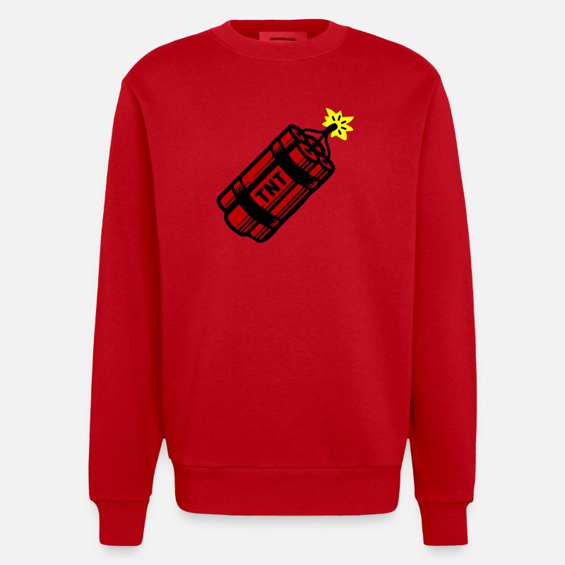 Dynamite Tnt - Sweat bio épais oversize fabriqué en UE - rouge