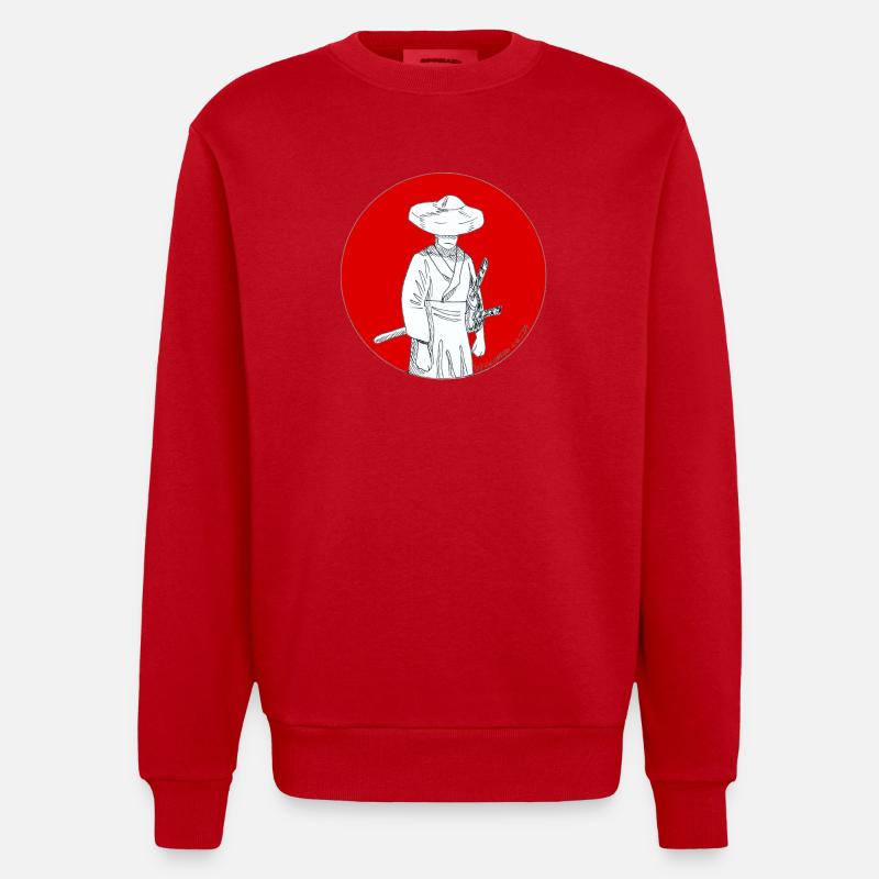 RONIN - Sweat bio épais oversize fabriqué en UE - rouge