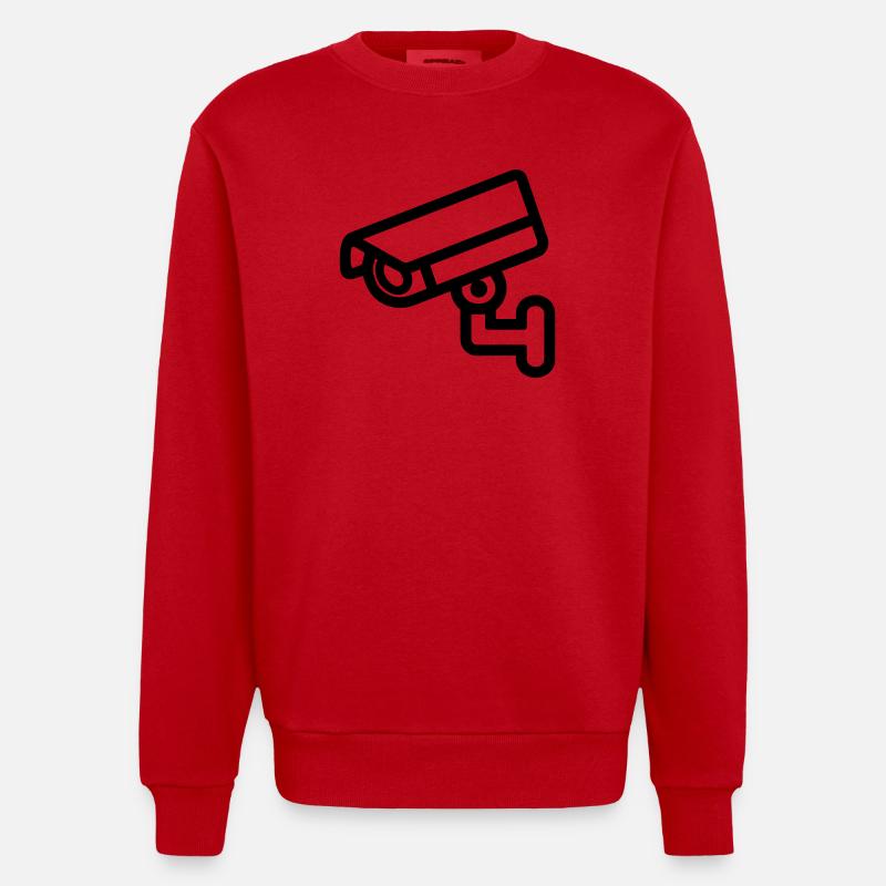 caméra - Sweat bio épais oversize fabriqué en UE - rouge