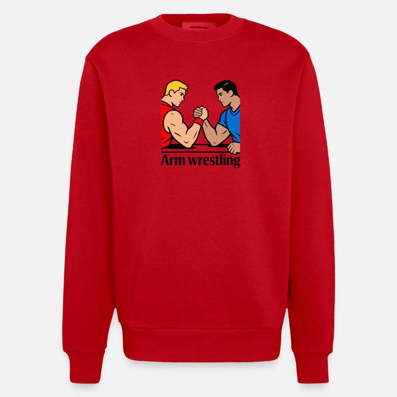 Bras de fer - Sweat bio épais oversize fabriqué en UE - rouge