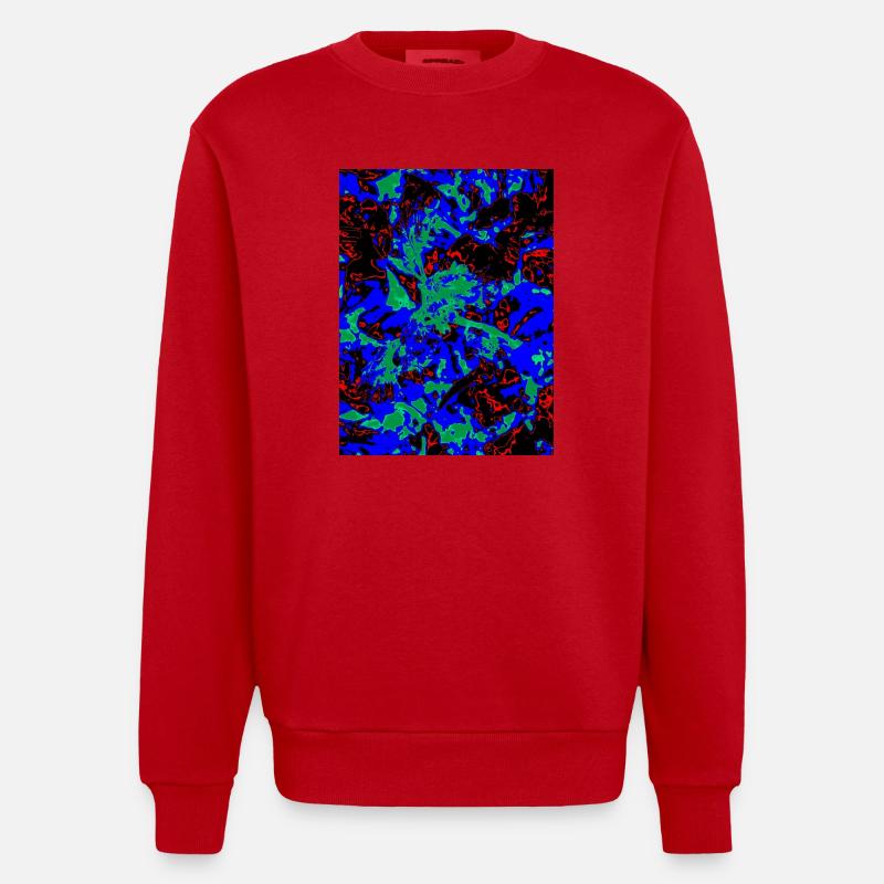Nébuleuse de la Fleur de Néon - Sweat bio épais oversize fabriqué en UE - rouge
