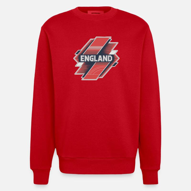 Angleterre - Sweat bio épais oversize fabriqué en UE - rouge