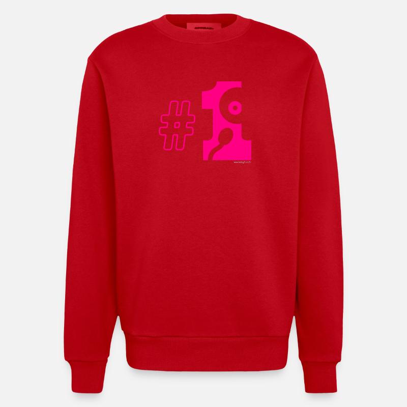 Number one - Sweat bio épais oversize fabriqué en UE - rouge