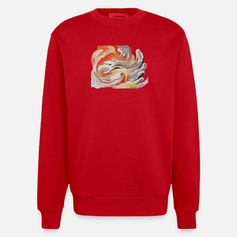 PHOENIX - Sweat bio épais oversize fabriqué en UE - rouge