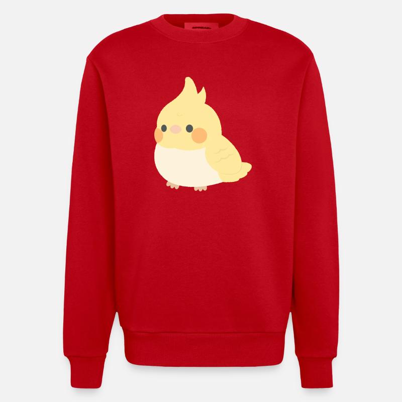 calopsitte - Sweat bio épais oversize fabriqué en UE - rouge