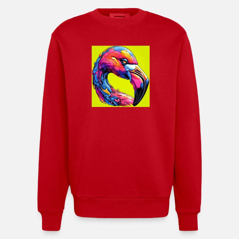 Flamant - Sweat bio épais oversize fabriqué en UE - rouge