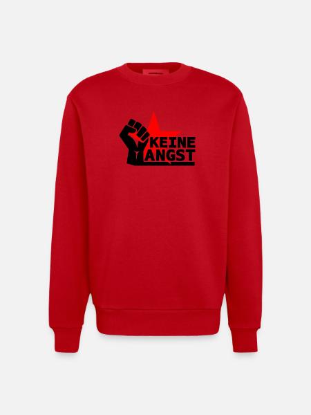 Widerstand - Keine Angst - Heavyweight Oversized Organic Crew Neck Made in EU - Rot