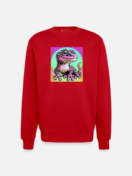 Gecko - Heavyweight Oversized Organic Crew Neck Made in EU - red