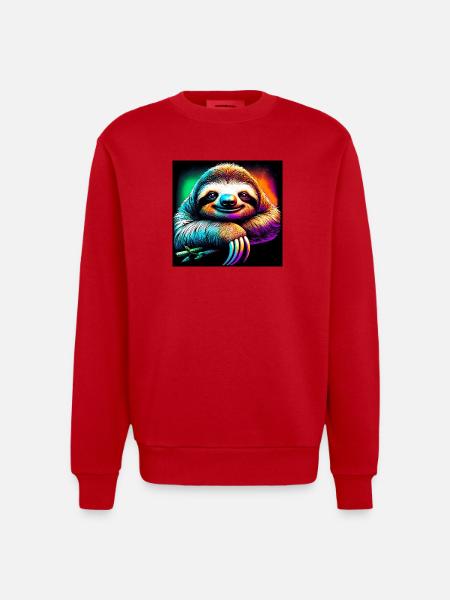 Faultier - Heavyweight Oversized Organic Crew Neck Made in EU - Rot
