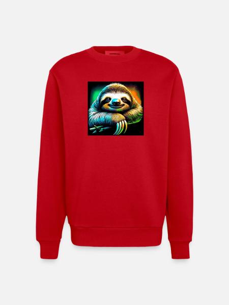 Faultier - Heavyweight Oversized Organic Crew Neck Made in EU - Rot