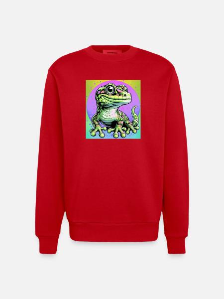 Gecko - Heavyweight Oversized Organic Crew Neck Made in EU - red