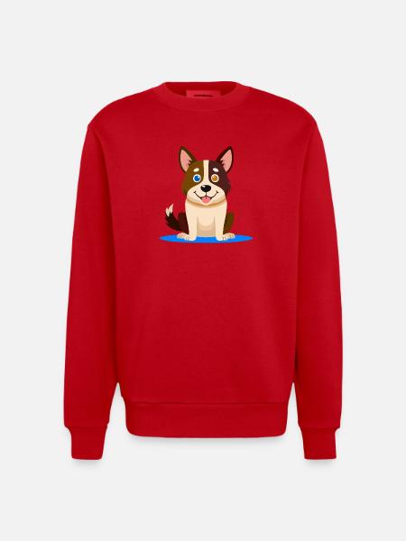 Kleiner bunter Hund (Comic) - Heavyweight Oversized Organic Crew Neck Made in EU - Rot